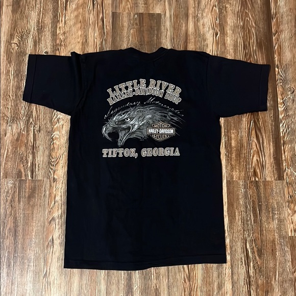 Harley-Davidson Black Short Sleeve Tee with Graphic Design - Picture 3 of 3